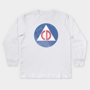 Civil Defense (faded) Kids Long Sleeve T-Shirt